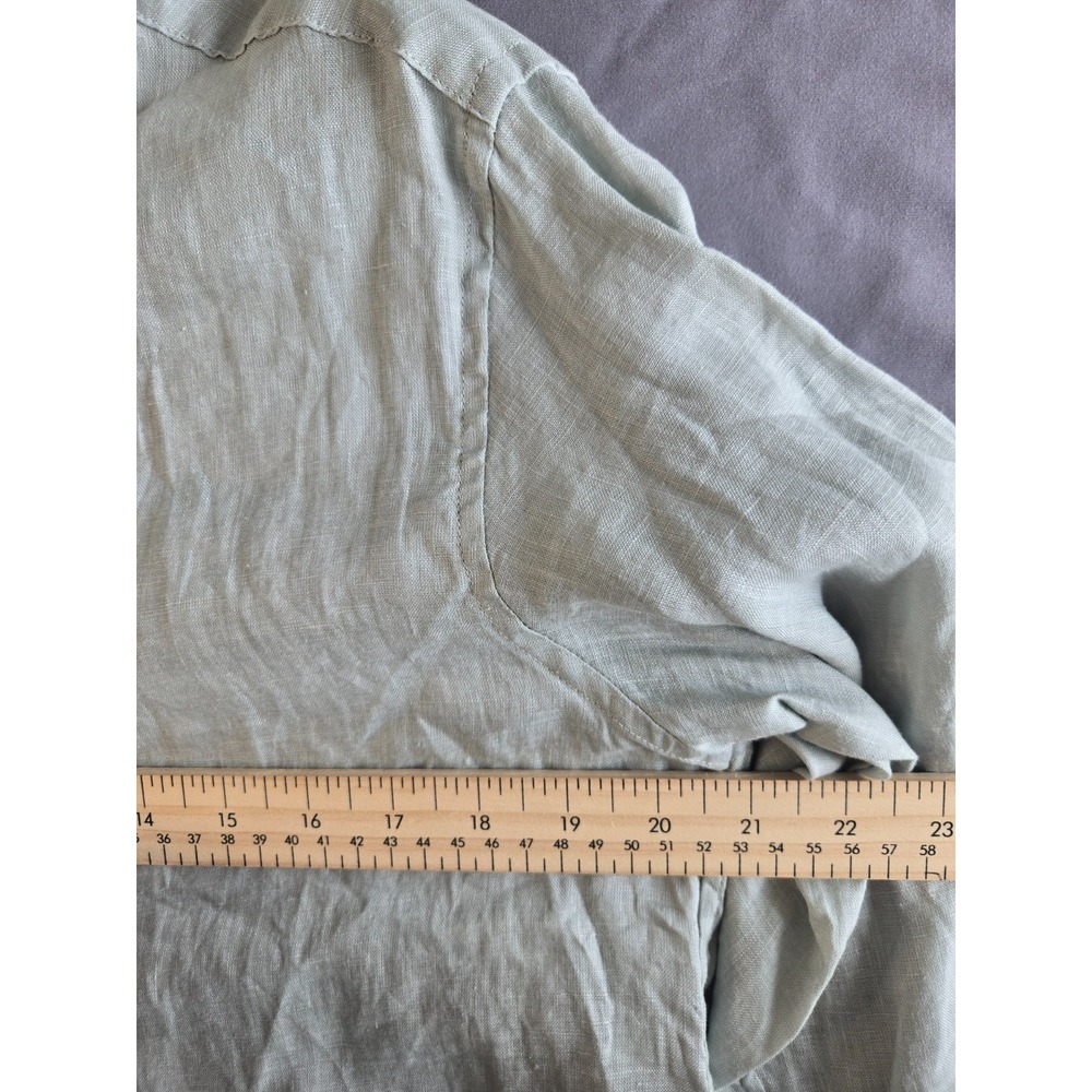 Muji Mint Green Shirt Layering Linen Minimalist Quiet Luxury Old Money Size M - Picture 14 of 16